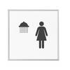 MADRID Silver Line™ Türschild Piktogramm HxB 120 x 120 mm Dusche Damen. Moedel GmbH | Schilderfabrikation