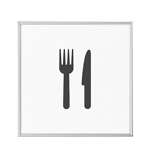 MADRID Silver Line™ Türschild Piktogramm HxB 120 x 120 mm Restaurant. Moedel GmbH | Schilderfabrikation