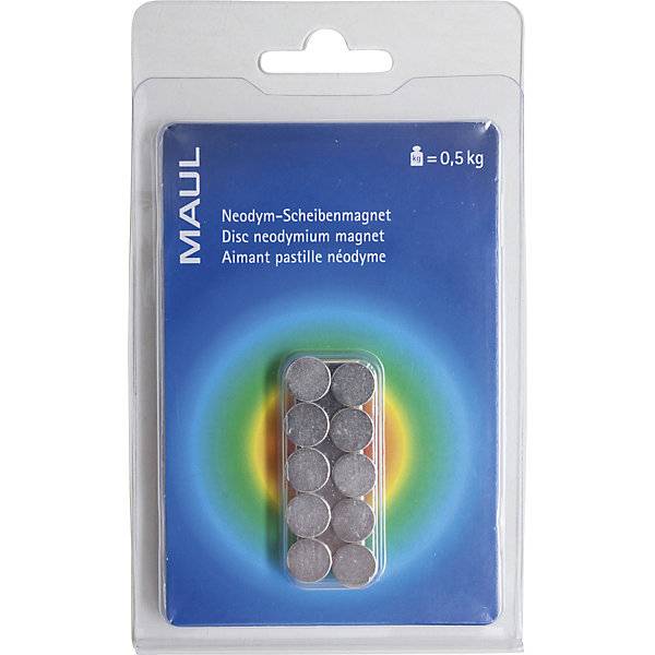 Neodym-Scheibenmagnet Ø 10 mm VE 100 Stk Haftkraft 05 kg. Jakob Maul GmbH 47860149-1