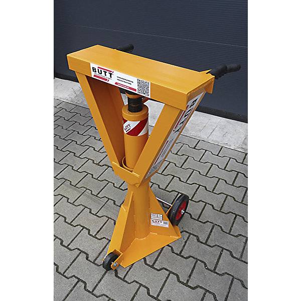Verladestütze für Sattelauflieger Tragfähigkeit 25 t Auflagefläche-LxB 500 x 200 mm. Butt GmbH | Verladerampen