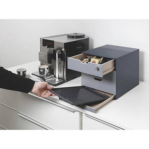Schubladenbox COFFEE POINT BOX HxBxT 292 x 280 x 356 mm 4 Schubladen. Durable | Hunke & Jochheim GmbH & CO. KG-0