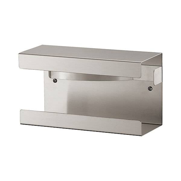 Handschuh- und Kosmetiktuchspender für 1 Box HxBxT 138 x 250 x 99 mm Edelstahl gebürstet. Air-Wolf GmbH-0