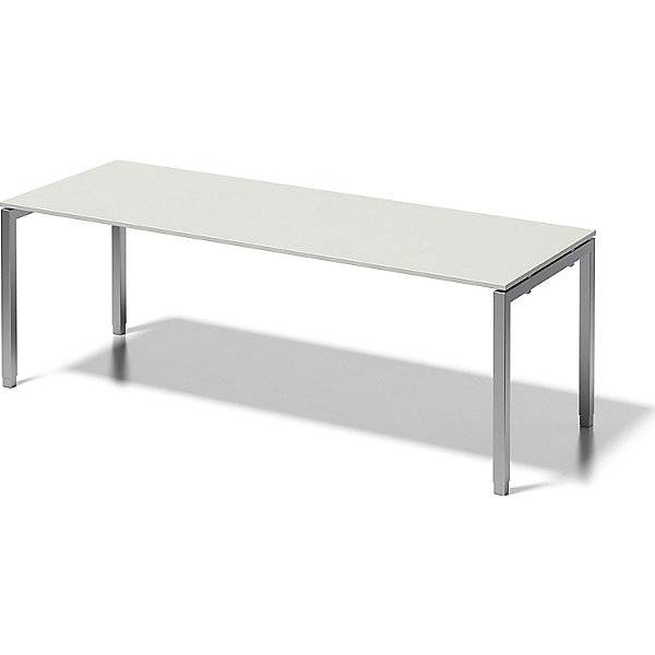 Schreibtisch CITO U-Gestell HxBxT 650 - 850 x 2200 x 800 mm Gestell silber Platte grauweiß. BISLEY 486429 49