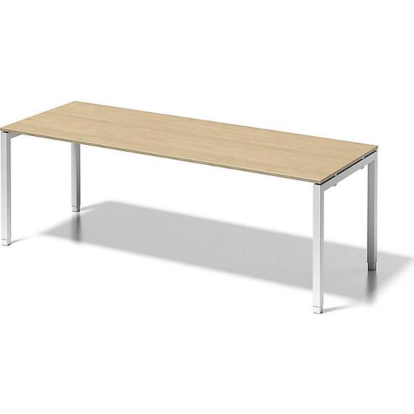 Schreibtisch CITO U-Gestell HxBxT 650 - 850 x 2200 x 800 mm Gestell weiß Platte Ahorn. BISLEY 486436 49