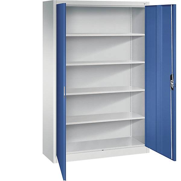 ACURADO Universalschrank BxT 1200 x 400 mm lichtgrau / enzianblau. C+P Moebelsysteme | GmbH & CO. KG 48901349-3