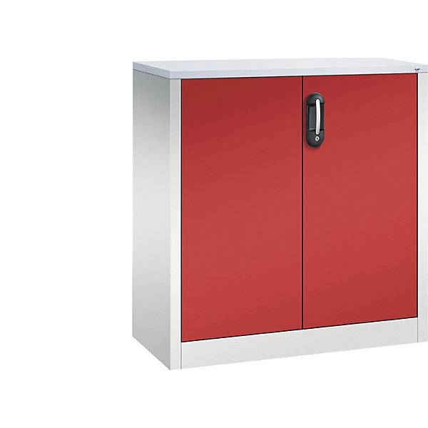 ACURADO Akten-Sideboard 2 Ordnerhöhen HxBxT 1000 x 930 x 400 mm lichtgrau / feuerrot. C+P 48911649