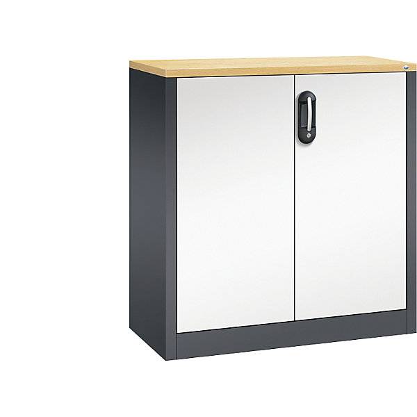 ACURADO Akten-Sideboard 2 Ordnerhöhen HxBxT 1000 x 930 x 400 mm schwarzgrau / reinweiß. C+P 48912349