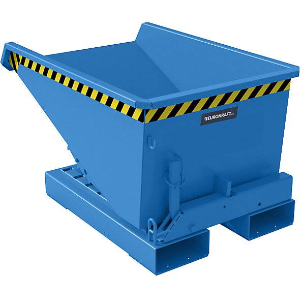 Kippbehälter inkl. Abrollmechanismus Volumen 015 m³ LxBxH 960 x 640 x 550 mm blau. TAKKT Industrial &-0