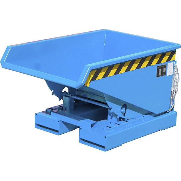 Kippbehälter inkl. Abrollmechanismus Volumen 015 m³ LxBxH 960 x 640 x 550 mm blau. TAKKT Industrial &-1