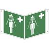 Rettungszeichen Notdusche VE 10 Stk Aluminium Nasenschild 150 x 150 mm. H. Marahrens Sicherheits- |