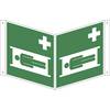 Rettungszeichen Krankentrage VE 10 Stk Kunststoff Nasenschild 200 x 200 mm. H. Marahrens Sicherheits- |