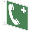 Rettungszeichen Notruftelefon VE 10 Stk Kunststoff Fahnenschild 150 x 150 mm. H. Marahrens Sicherheits- |
