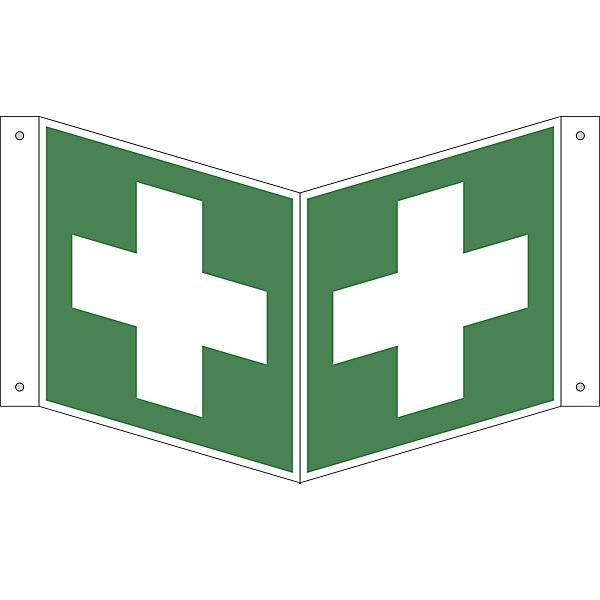 Rettungszeichen Erste Hilfe VE 10 Stk Kunststoff Nasenschild 150 x 150 mm. H. Marahrens Sicherheits- |-0