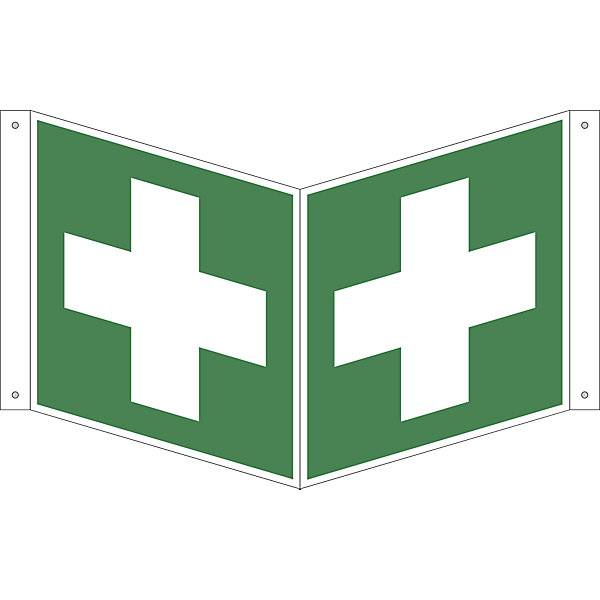Rettungszeichen Erste Hilfe VE 10 Stk Kunststoff Nasenschild 200 x 200 mm. H. Marahrens Sicherheits- |-0