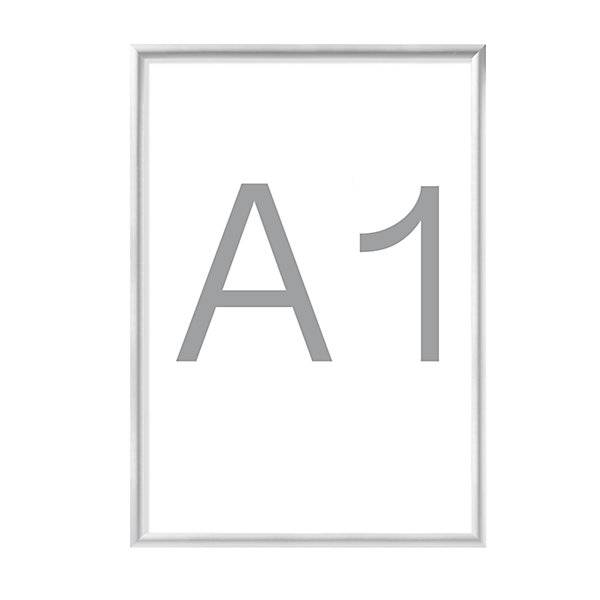 Design-Klapprahmen Aluminiumprofil silber eloxiert VE 2 Stk DIN A1 HxB 872 x 625 mm. Showdown Displays-0