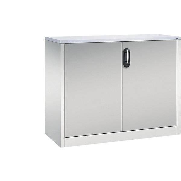 ACURADO Akten-Sideboard 2 Ordnerhöhen HxBxT 1000 x 1200 x 500 mm lichtgrau / weißaluminium. C+P 48919049