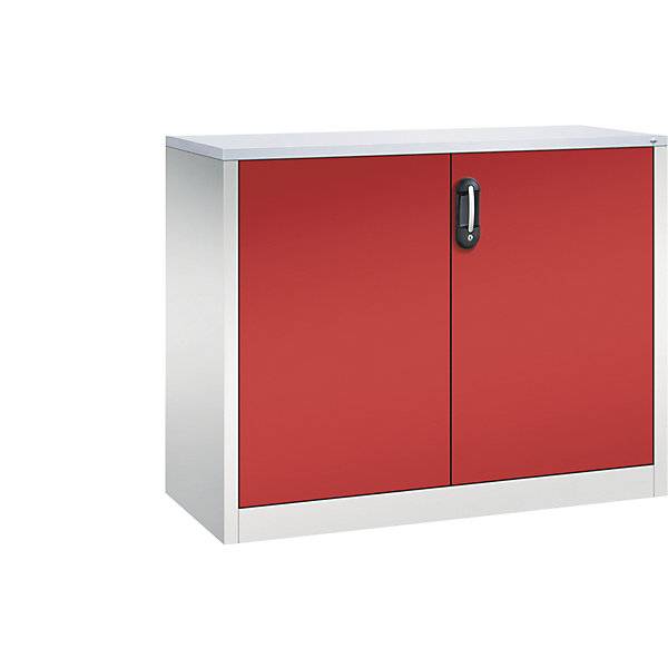 ACURADO Akten-Sideboard 2 Ordnerhöhen HxBxT 1000 x 1200 x 500 mm lichtgrau / feuerrot. C+P 48919749