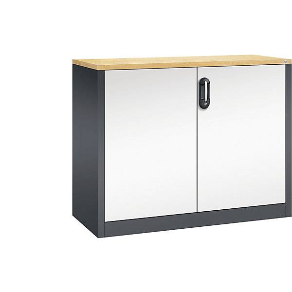 ACURADO Akten-Sideboard 2 Ordnerhöhen HxBxT 1000 x 1200 x 500 mm schwarzgrau / reinweiß. C+P 48920449
