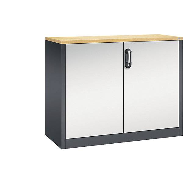 ACURADO Akten-Sideboard 2 Ordnerhöhen HxBxT 1000 x 1200 x 500 mm schwarzgrau / lichtgrau. C+P Moebelsysteme |