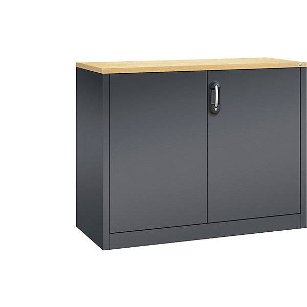 ACURADO Akten-Sideboard 2 Ordnerhöhen HxBxT 1000 x 1200 x 500 mm schwarzgrau / schwarzgrau. C+P Moebelsysteme |