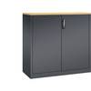 ACURADO Akten-Sideboard 3 Ordnerhöhen HxBxT 1200 x 1200 x 500 mm schwarzgrau / schwarzgrau. C+P Moebelsysteme |