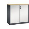 ACURADO Akten-Sideboard 3 Ordnerhöhen HxBxT 1200 x 1200 x 500 mm schwarzgrau / lichtgrau. C+P Moebelsysteme |