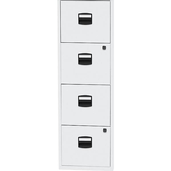 Hängeregistraturschrank PFA, 4 HR-Schubladen, Farbe verkehrsweiß-1