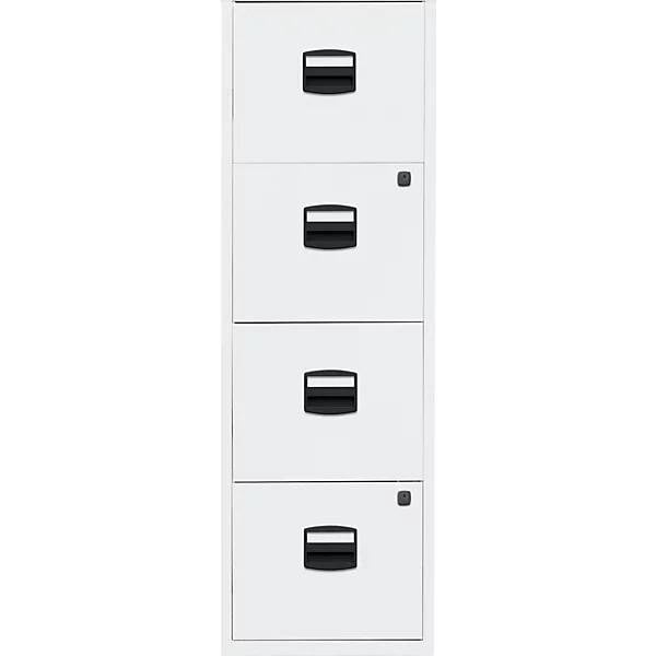Hängeregistraturschrank PFA, 4 HR-Schubladen, Farbe verkehrsweiß-2
