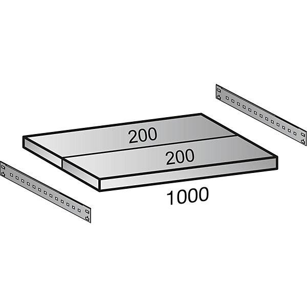 Industrie- und Lagersteckregal H 3000 mm Bodenbreite 1000 mm 7 Böden Tiefe 400 mm Anbauregal. Scholz-2