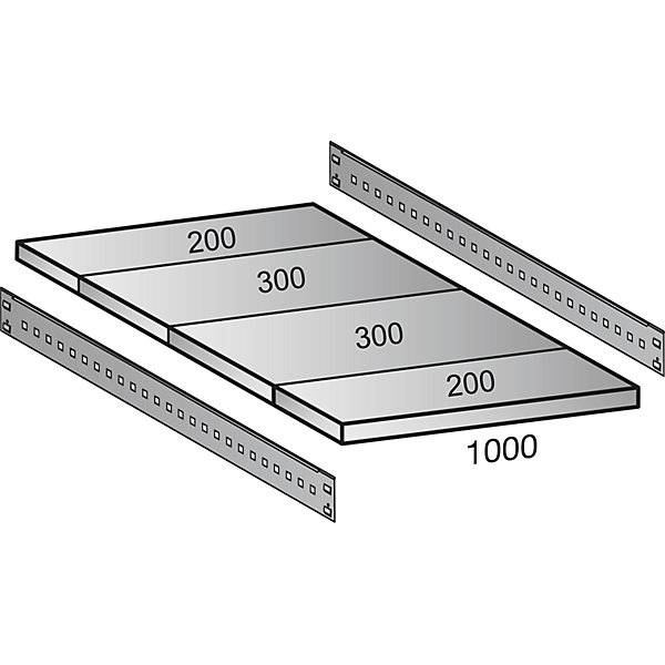 Industrie- und Lagersteckregal H 2640 mm Bodenbreite 1000 mm 7 Böden Tiefe 1000 mm Grundregal. Scholz-2