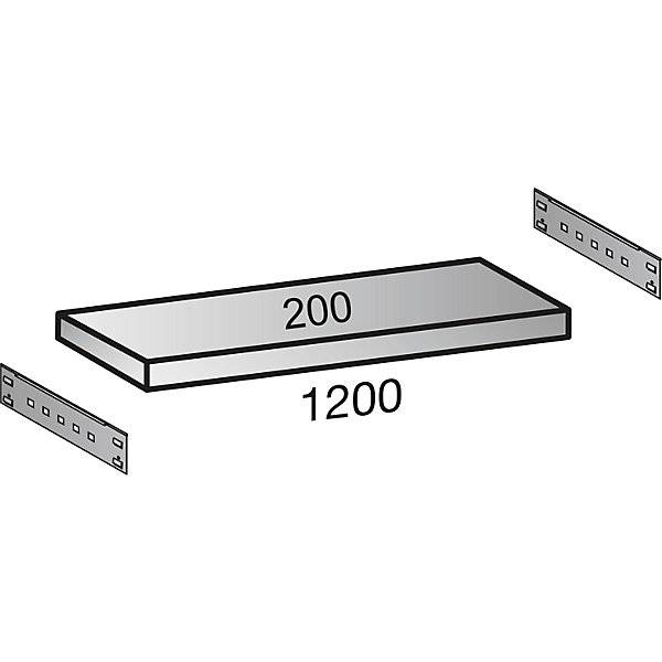 Industrie- und Lagersteckregal H 3000 mm Bodenbreite 1200 mm 7 Böden Tiefe 200 mm Anbauregal. Scholz-2