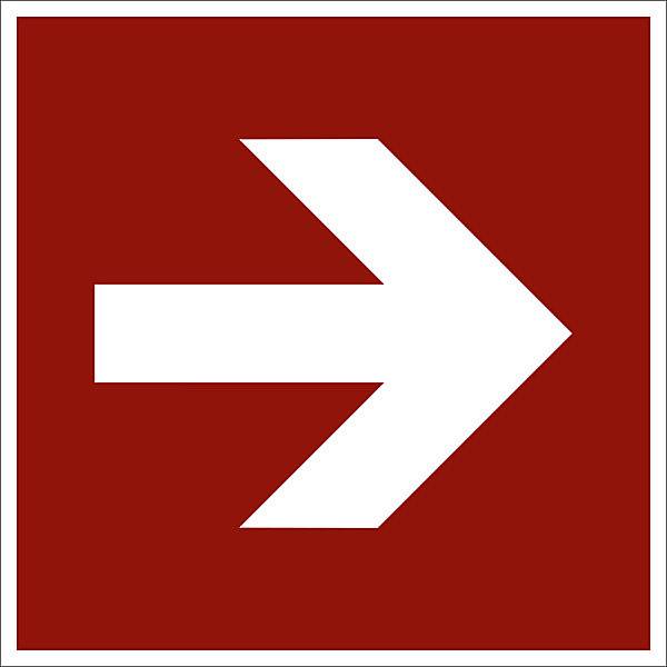 Brandschutzzeichen Richtungsangabe gerade VE 10 Stk Aluminium 200 x 200 mm. H. Marahrens Sicherheits- |-0