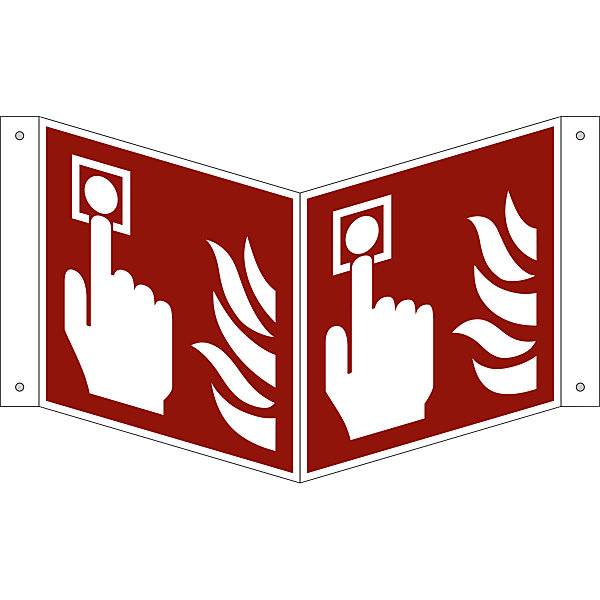 Brandschutzzeichen Brandmelder VE 10 Stk Aluminium Nasenschild 150 x 150 mm. H. Marahrens Sicherheits- |-0