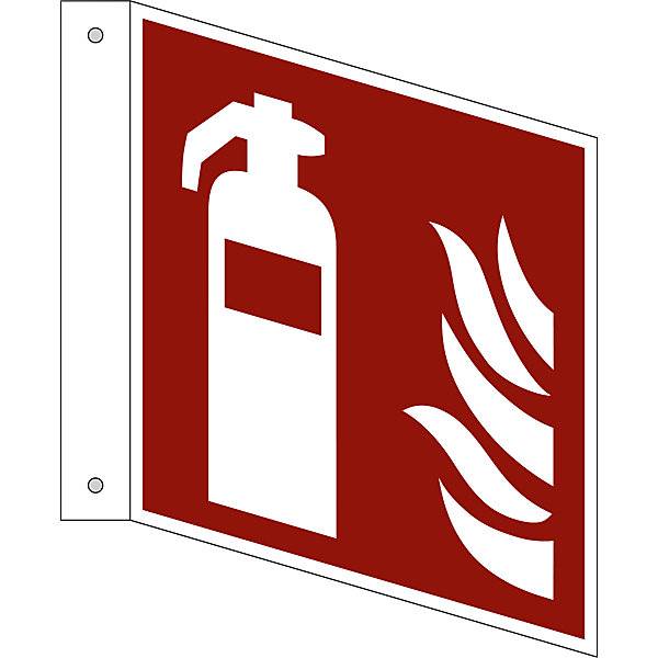 Brandschutzzeichen Feuerlöscher VE 10 Stk Aluminium Fahnenschild 150 x 150 mm. H. Marahrens Sicherheits- |-0