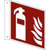 Brandschutzzeichen Feuerlöscher VE 10 Stk Aluminium Fahnenschild 150 x 150 mm. H. Marahrens Sicherheits- |