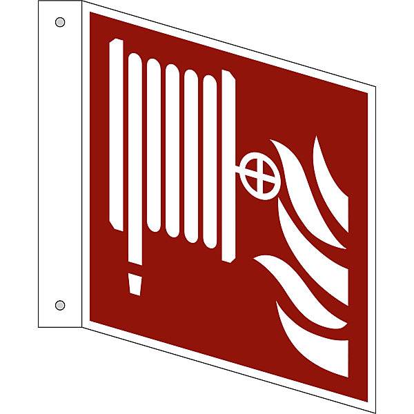 Brandschutzzeichen Löschschlauch VE 10 Stk Kunststoff Fahnenschild 150 x 150 mm. H. Marahrens Sicherheits- |-0