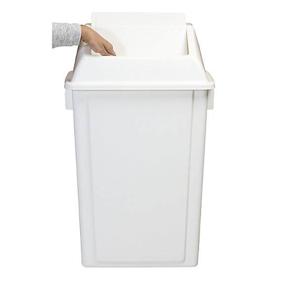 Schwingdeckeleimer Volumen 40 l weiß mit Wandhalterung. Probbax S.A.R.L. 84840449-0