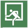 Rettungszeichen Notausstieg VE 10 Stk Kunststoff 200 x 200 mm. H. Marahrens Sicherheits- | Industrie- u.