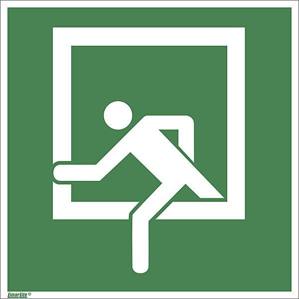 Rettungszeichen Notausstieg VE 10 Stk Kunststoff 200 x 200 mm. H. Marahrens Sicherheits- | Industrie- u.