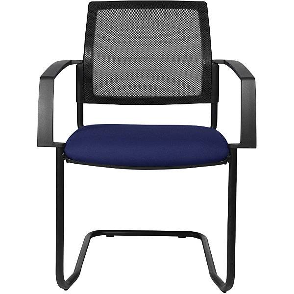 Netz-Stapelstuhl Freischwinger VE 2 Stk Sitz blau Gestell schwarz. Topstar GmbH 49372049-0