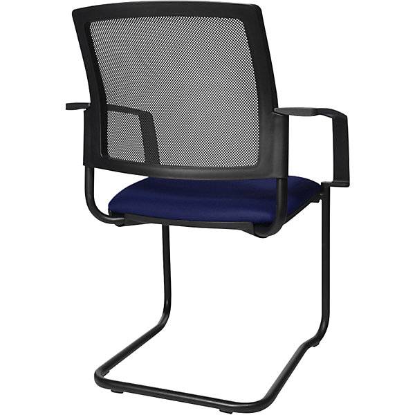Netz-Stapelstuhl Freischwinger VE 2 Stk Sitz blau Gestell schwarz. Topstar GmbH 49372049-1