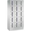 CLASSIC Fächerschrank Fachhöhe 295 mm mit Sockel 15 Fächer Breite 900 mm Tür lichtgrau. C+P 497703 49