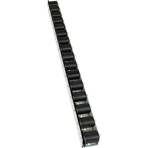 Rollenleiste mit Spurkranzrollen Teilung 78 mm Ø 50 mm Kunststoff Länge 24 m. Euroroll GmbH 49949649-2