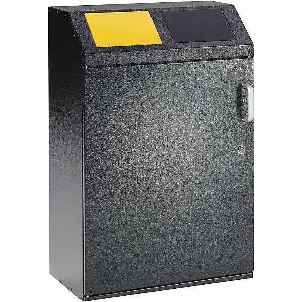 Wertstoffsammelschrank Volumen 2 x 50 l antik-silber. TAKKT Industrial & Packaging GmbH 49958749-0