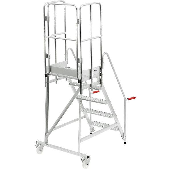 Mobile Podestleiter feuerverzinkt inkl. Türe 5 Stufen. TAKKT Industrial & Packaging GmbH 49966749-3