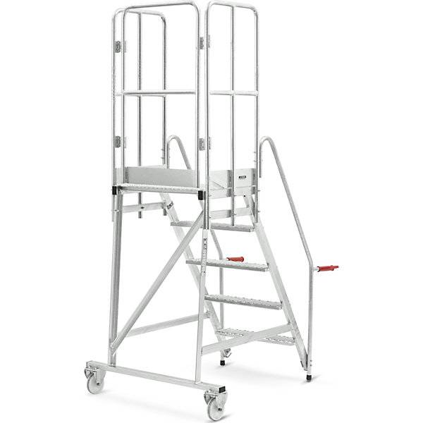 Mobile Podestleiter feuerverzinkt 5 Stufen. TAKKT Industrial & Packaging GmbH 49967149-2