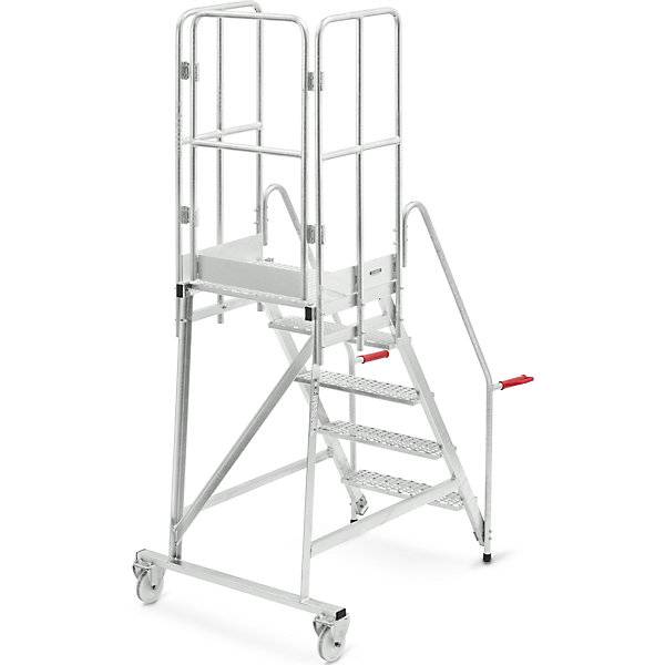 Mobile Podestleiter feuerverzinkt 5 Stufen. TAKKT Industrial & Packaging GmbH 49967149-3