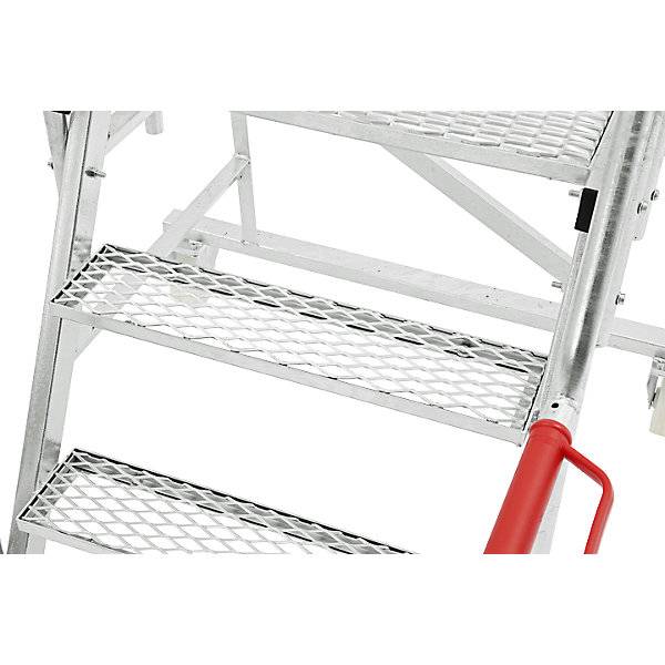 Mobile Podestleiter feuerverzinkt 6 Stufen. TAKKT Industrial & Packaging GmbH 49967049-4
