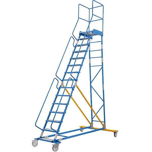 Mobile Podestleiter Alu-Stufeneinlagen 4 Stufen. TAKKT Industrial & Packaging GmbH 49992549-1