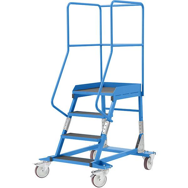 Mobile Podestleiter Riefengummi-Stufeneinlage 4 Stufen. TAKKT Industrial & Packaging GmbH 49992749